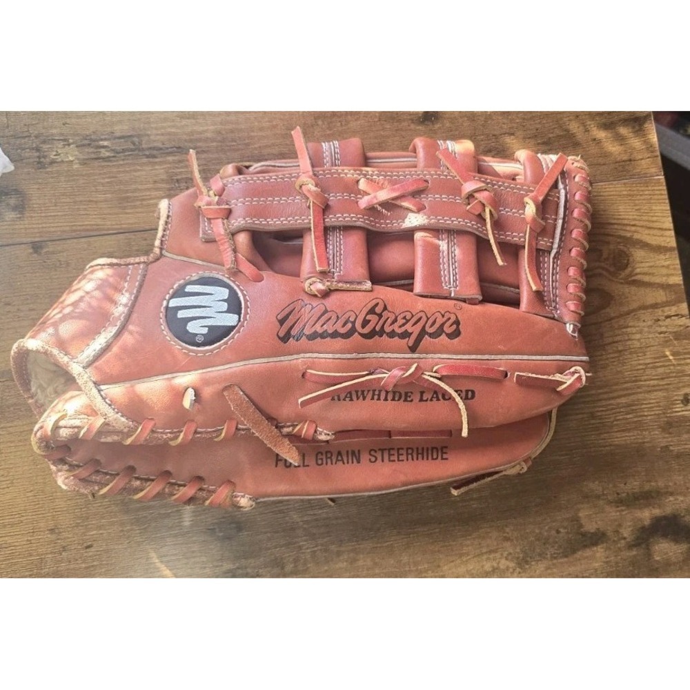 MacGregor Big Dawg 14" MG57 Right Hand Thrower Steerhide Glove Handcrafted